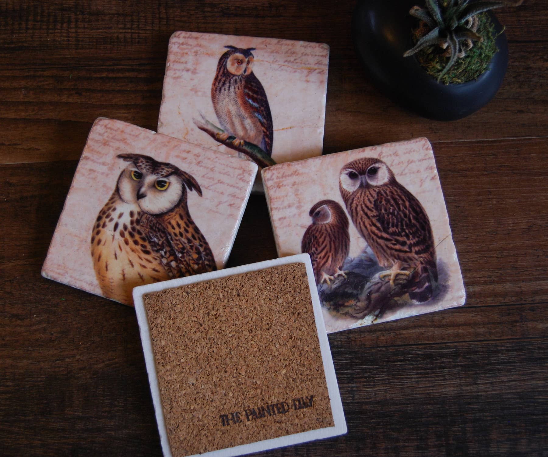 The Painted Lily - Wholesale Coasters - Keepers of the Forest stone coasters - case of 43