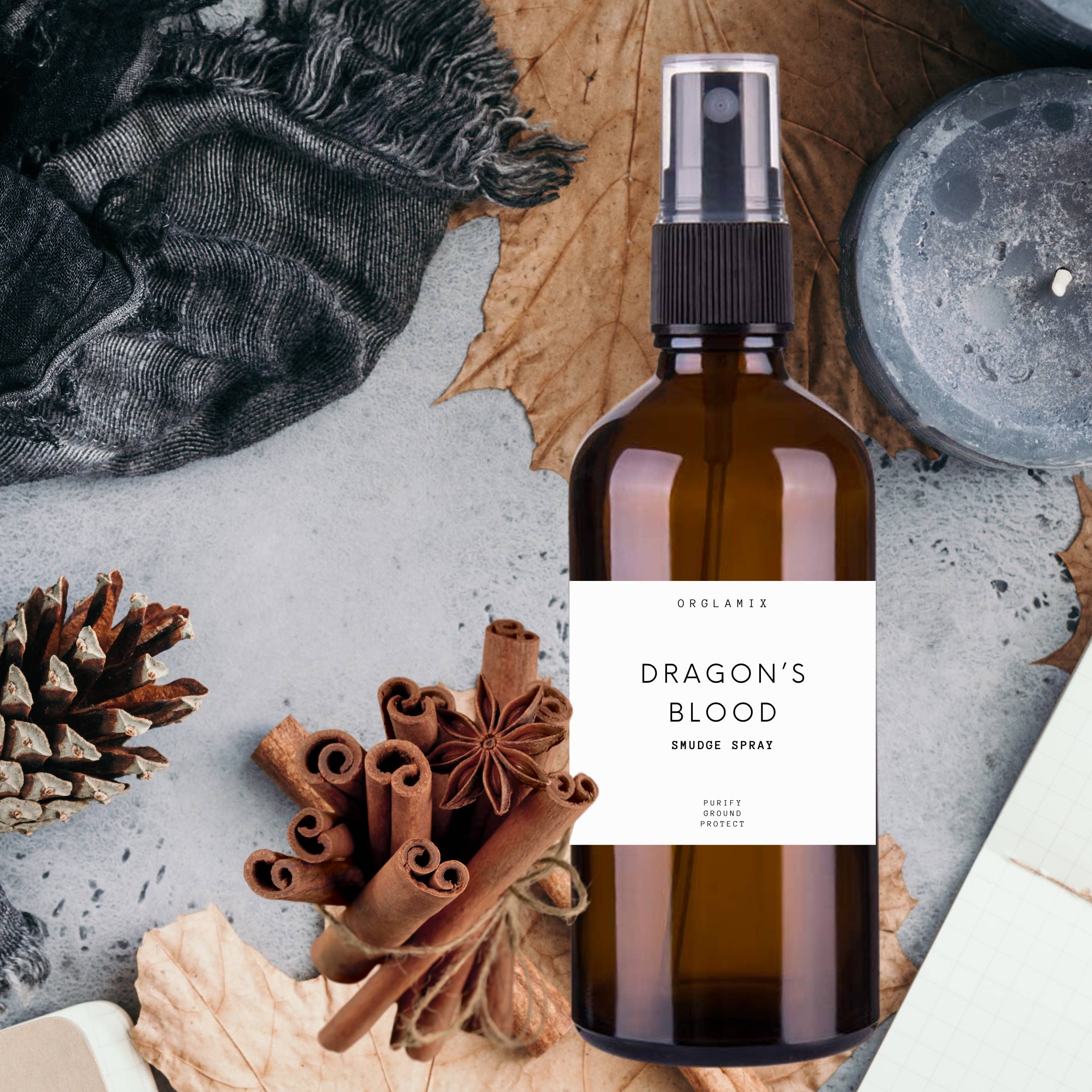 Orglamix - Vente Spray d'ambiance à la sauge - Spray Dragon’s Blood | Aromathérapie, Brume rituelle, Spray d’ambiance1