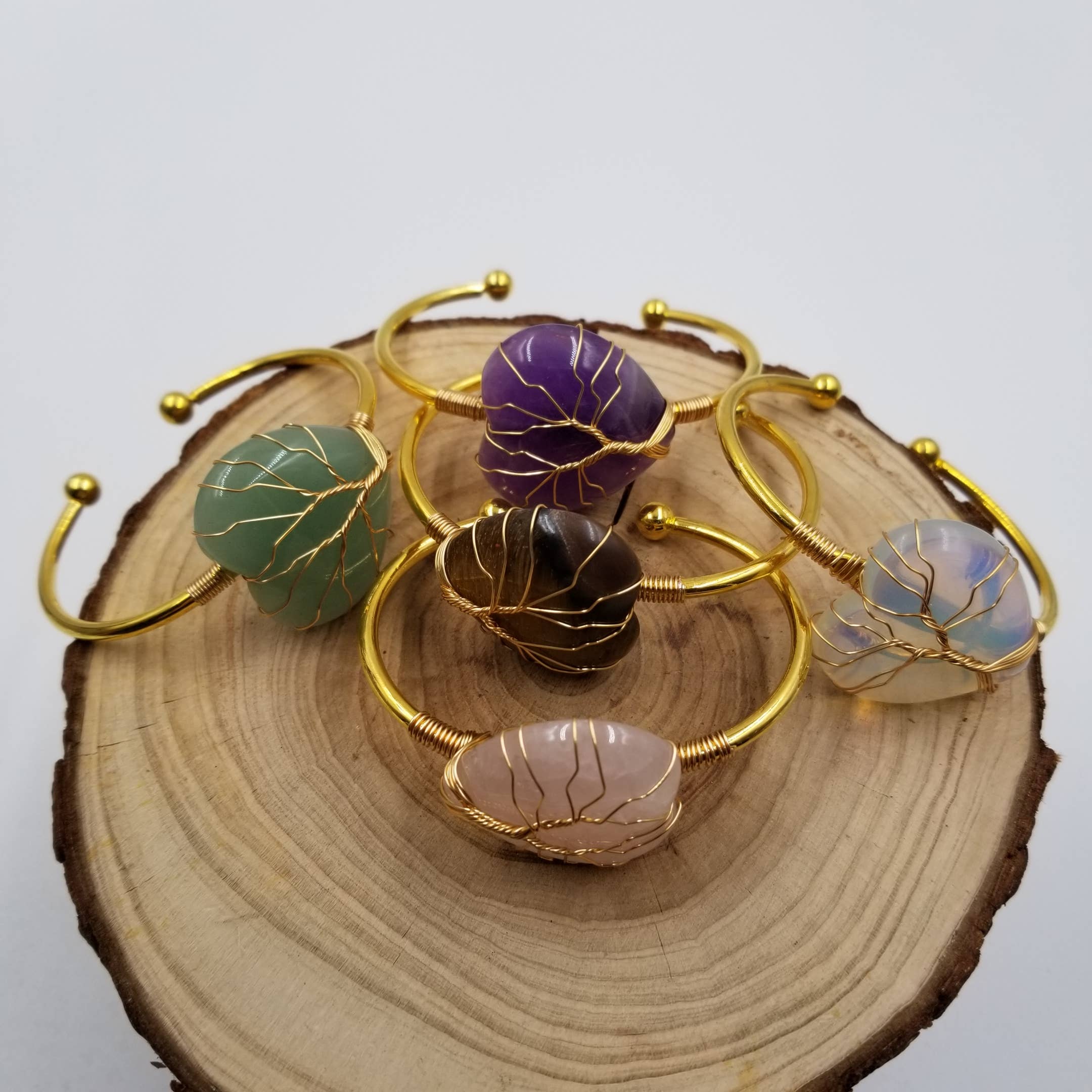 CHAKRA JEWELRY - Wholesale Cuff Bracelet - Handmade Natural Crystal  Heart Bracelet - Mother'S Day Gift1