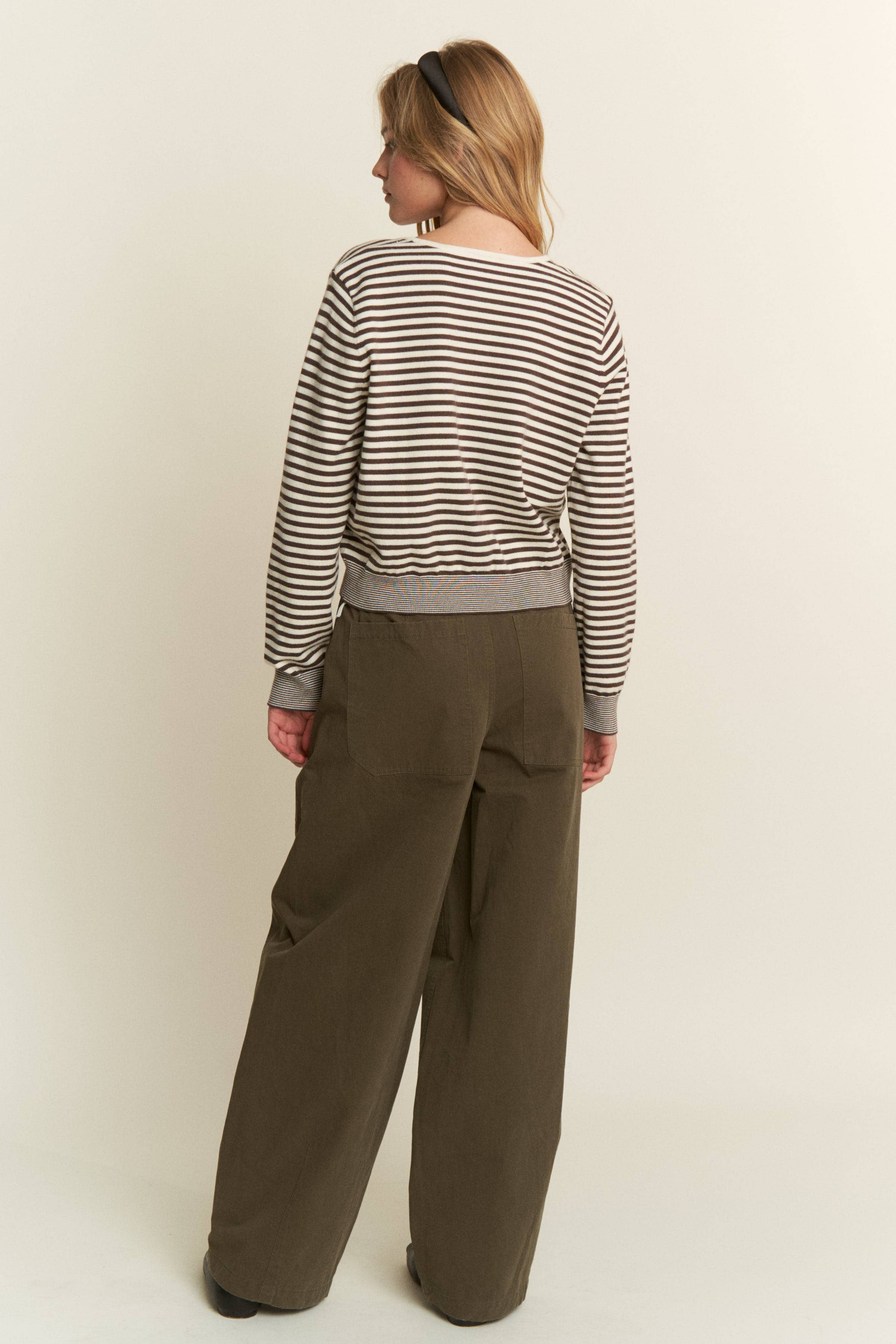 CANDESCENT - Vente Pantalon – femme - Pantalon large à taille haute et jambe ample2