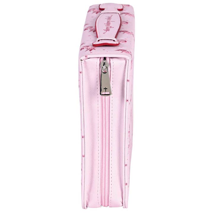 Dicksons – Großhandel Bibel-Umschlag – Weiße Taubenbibeltasche mit rosafarbenem Blumenmuster, Größe XL4