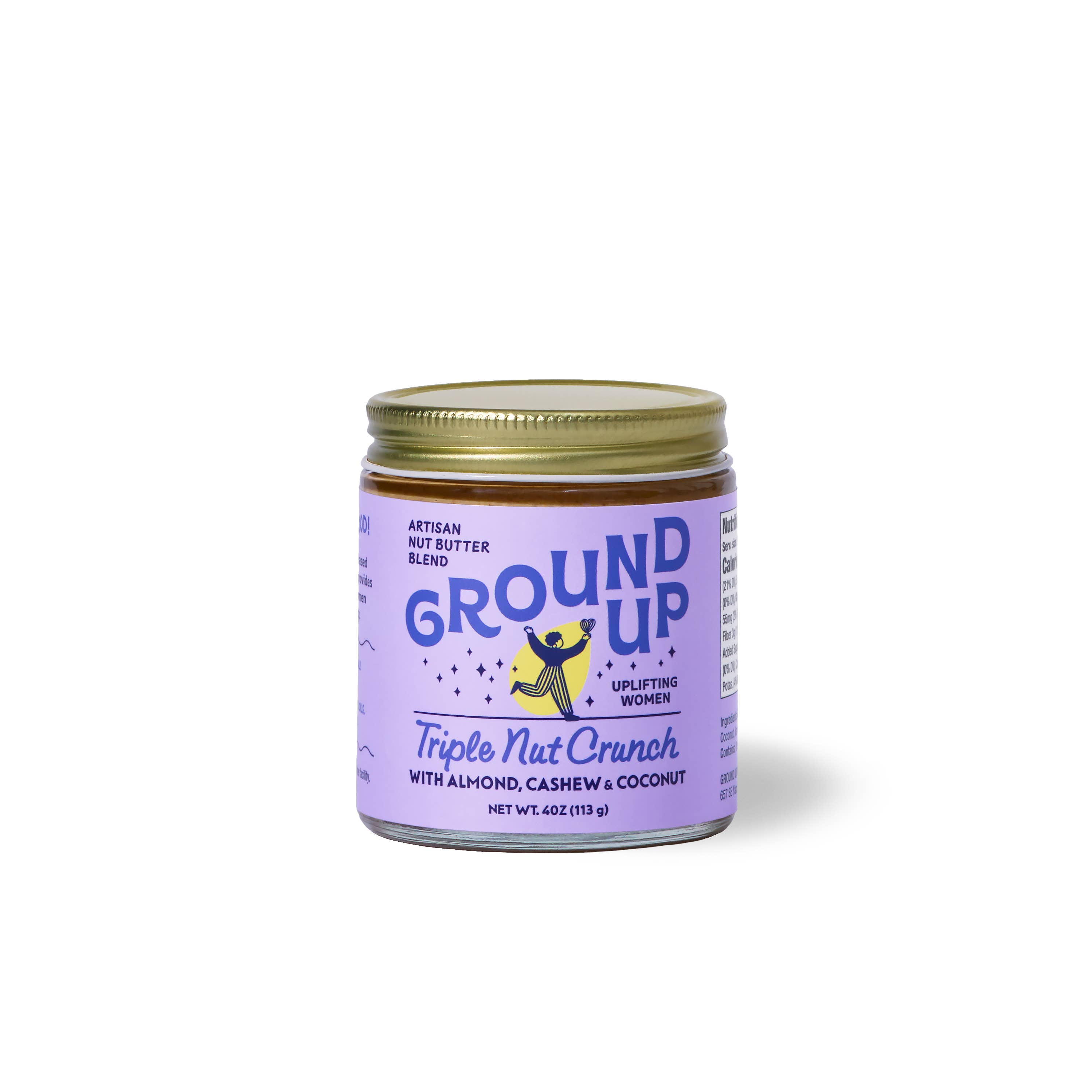 Ground Up - Venta al por mayor Cremas de frutos secos - 113 g - Mezcla Crujiente de Tres Nueces0