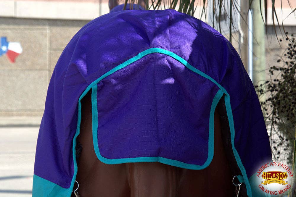 Purple Turquoise HILASON 1200D Winter Waterproof Poly Horse Blanket Belly Wrap | Turnout Blankets for Horses for wholesale on Faire7