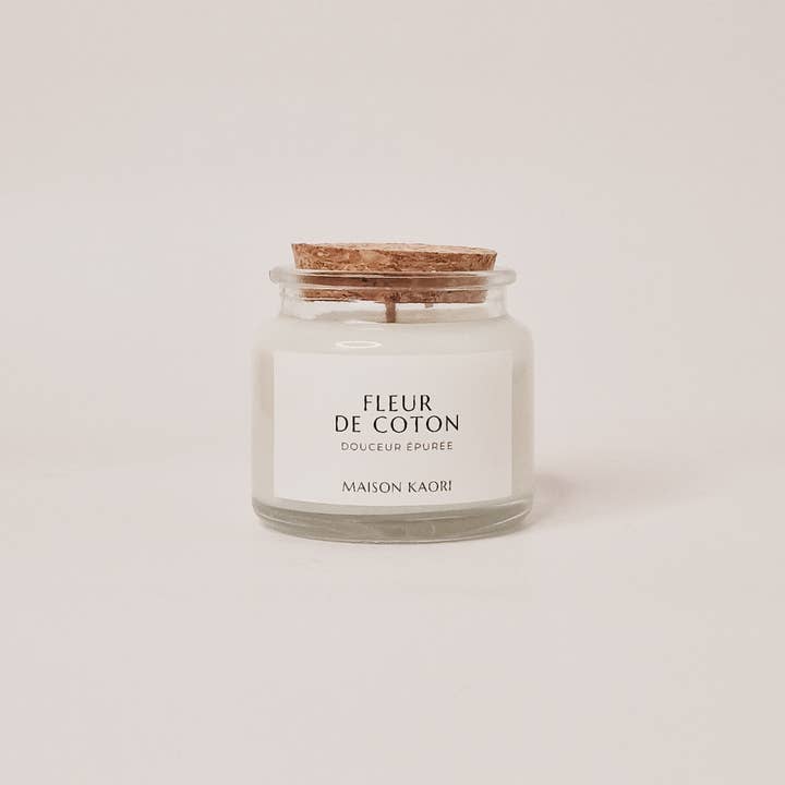 Fleur de coton - Mes petites bougies - cire végétale de soja - 80ml pour la vente par Maison Kaori