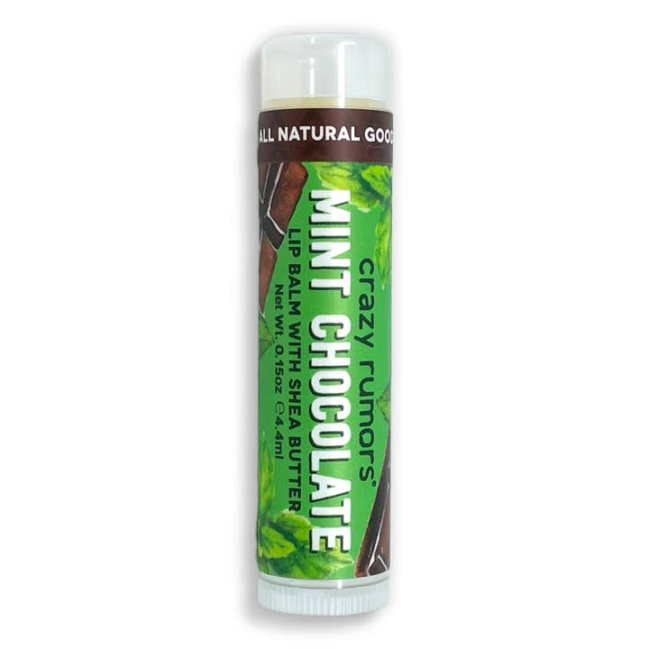 Crazy Rumors - Wholesale Lip Balm - All Natural, Vegan Mint Chocolate Lip Balm