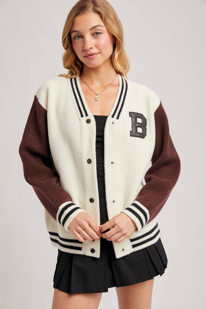 Vanilla Monkey - Wholesale Bomber Jacket - Women's - Sweater Varsity Jacket2