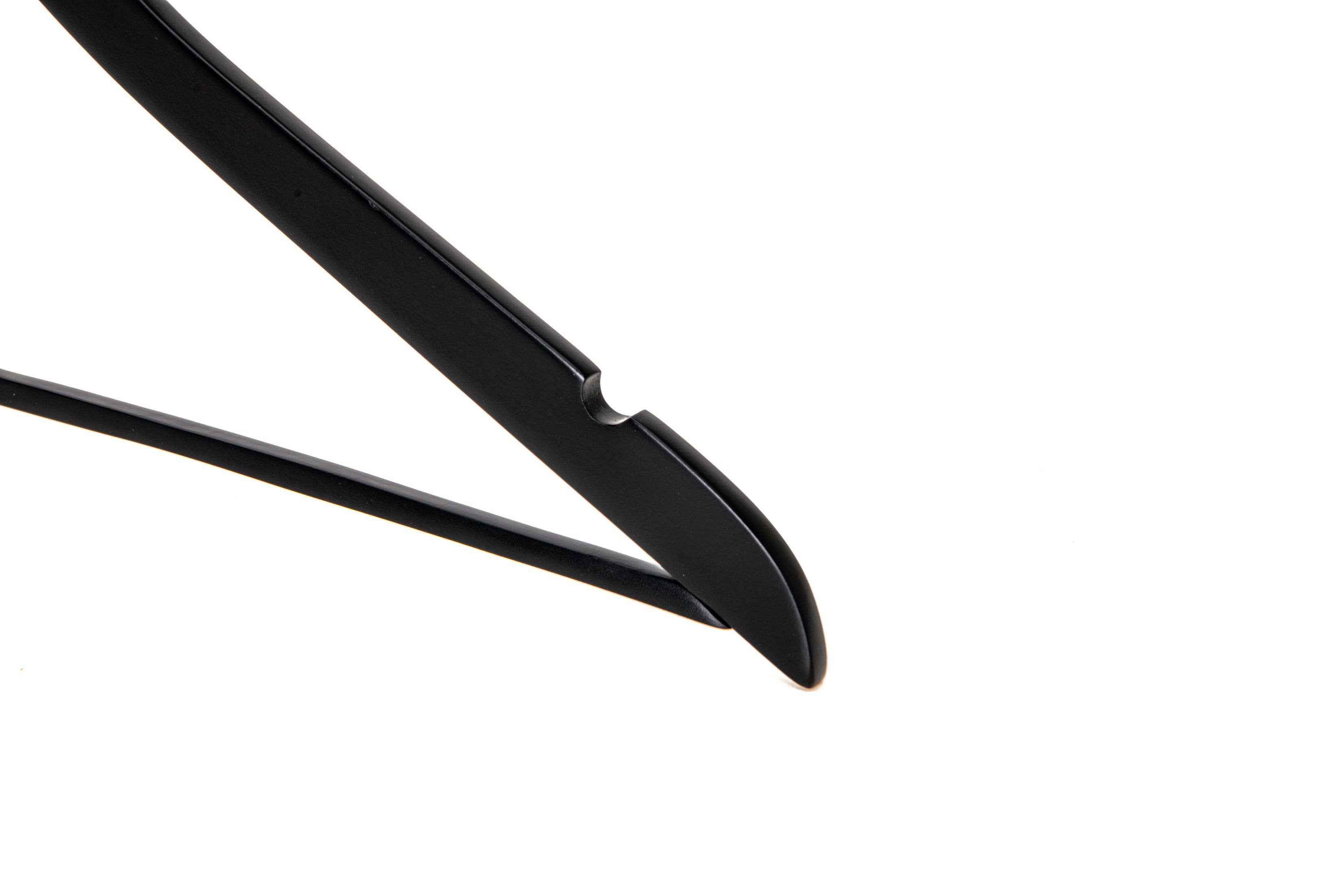 Quality Hangers - Wholesale Clothes Hangers - WS70 Ultra Slim Suit Hangers with Pant Bar Black/gold - 5PK13