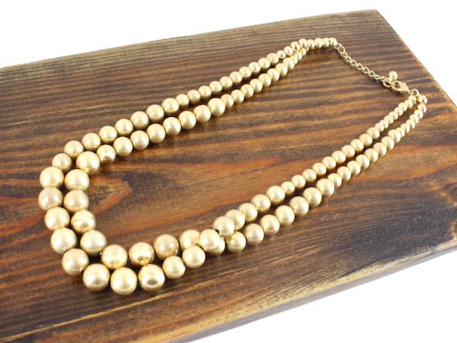 Pretty Persuasions - Wholesale Beaded/Pearl Necklace - N23010 Two Layers Large Bead Necklace3