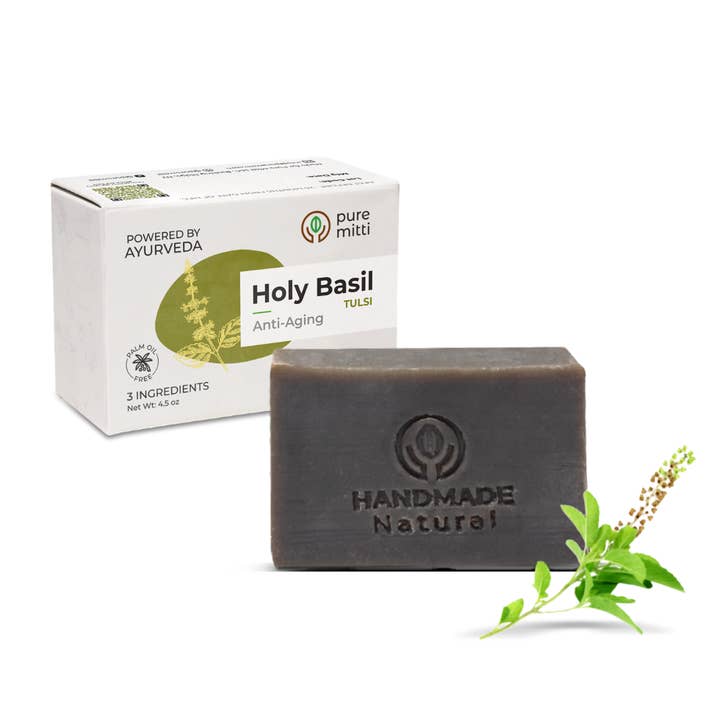 Pure Mitti - Wholesale Bar Soap - Holy Basil (Tulsi) Face & Body Bar1