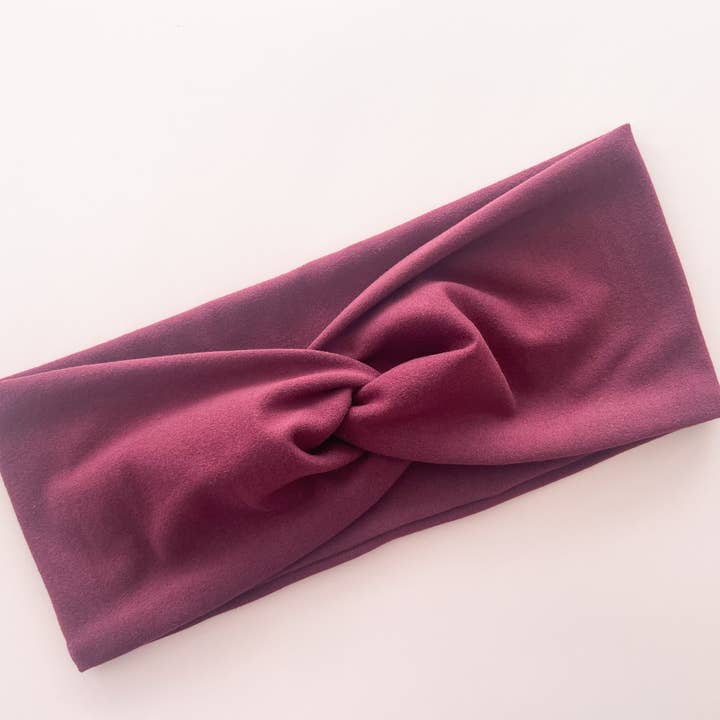 Burgundy Twist Headband for wholesale by ChellyHomeCo