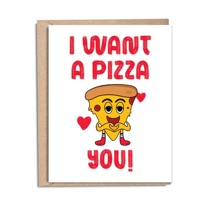 Carte de vœux "Love a Pizza You" pour la vente par Goods Made by Digitrillnana