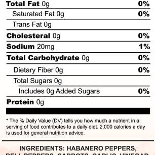 HAB Sauce - Vente Sauces piquantes - Sauce Lord Ail Carotte Habanero HAB Sauce Piquante 5 oz. (148 ml)1