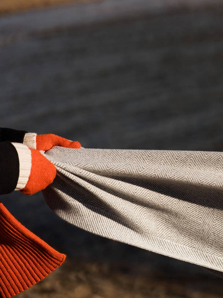 Flannel Herringbone Blanket for wholesale by Hilary Jane Keyes