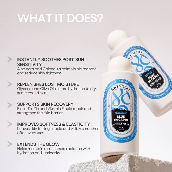 SKIN&CO Roma - Wholesale Aftersun/Sun Damage Repair Cream - BLUE IN CAPRI AFTER SUN POTION2