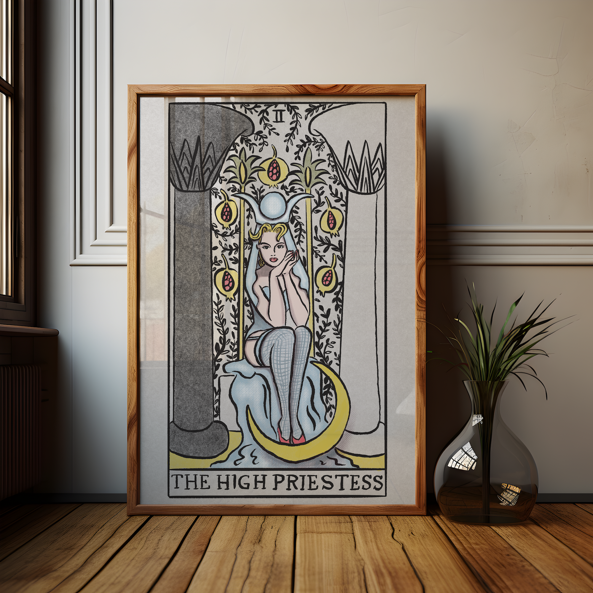Abbie Ren Illustration - Wholesale Art Print - The High Priestess Tarot Art Print 8x101