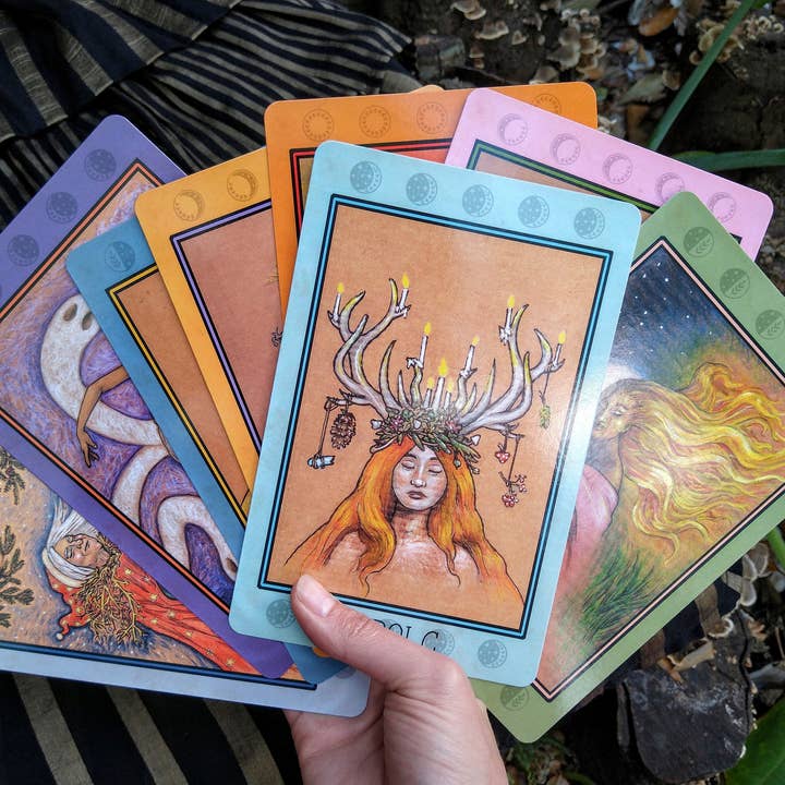 Daring Hare - Wholesale Tarot Cards - Deck of 8 Wiccan Sabbat Art Cards