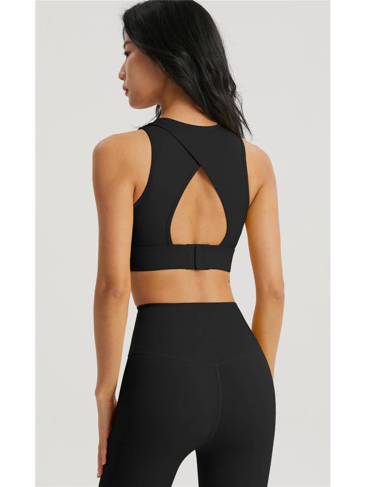 91thelabel - Vente Brassière de sport – femme - Soutien-gorge de sport à dos ouvert Merida Lycra® à coupe moulée19