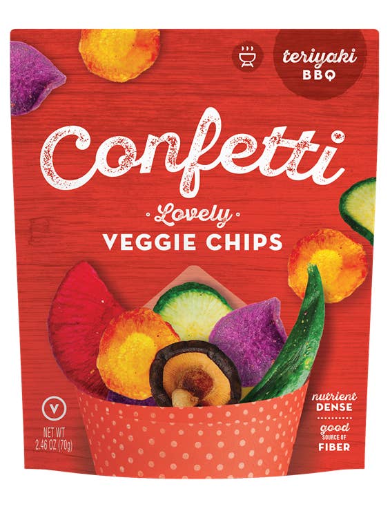 Lovely Vegetable Chips, Teriyaki BBQ for wholesale by Confetti Snacks