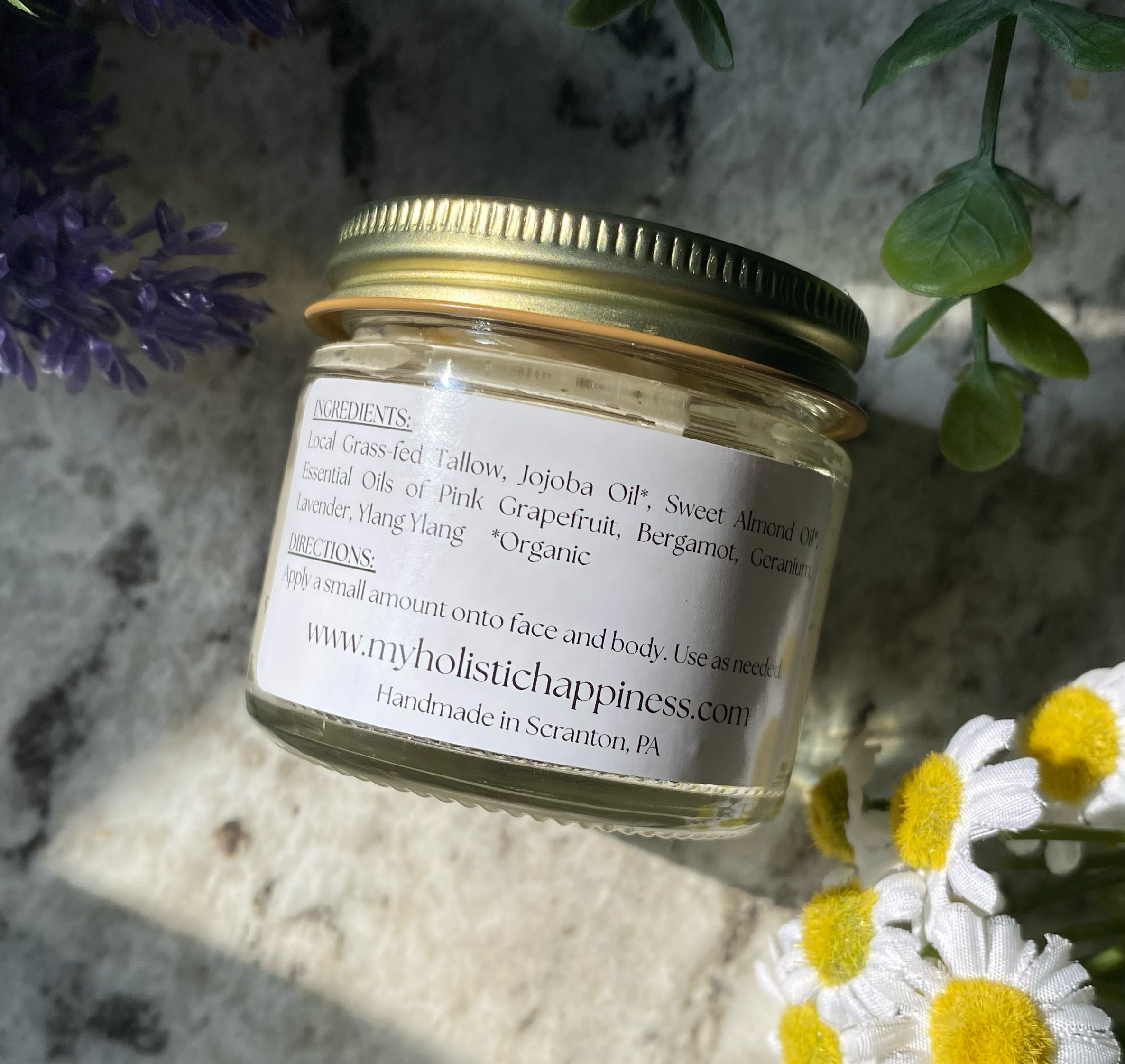 My Holistic Happiness - Wholesale Body Cream/Lotion - Wildflower Tallow Face & Body Cream 5