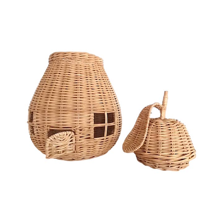 The Artisan and Company - Wholesale Basket - Kids & Baby - Handmade Rattan Pear Storage Basket