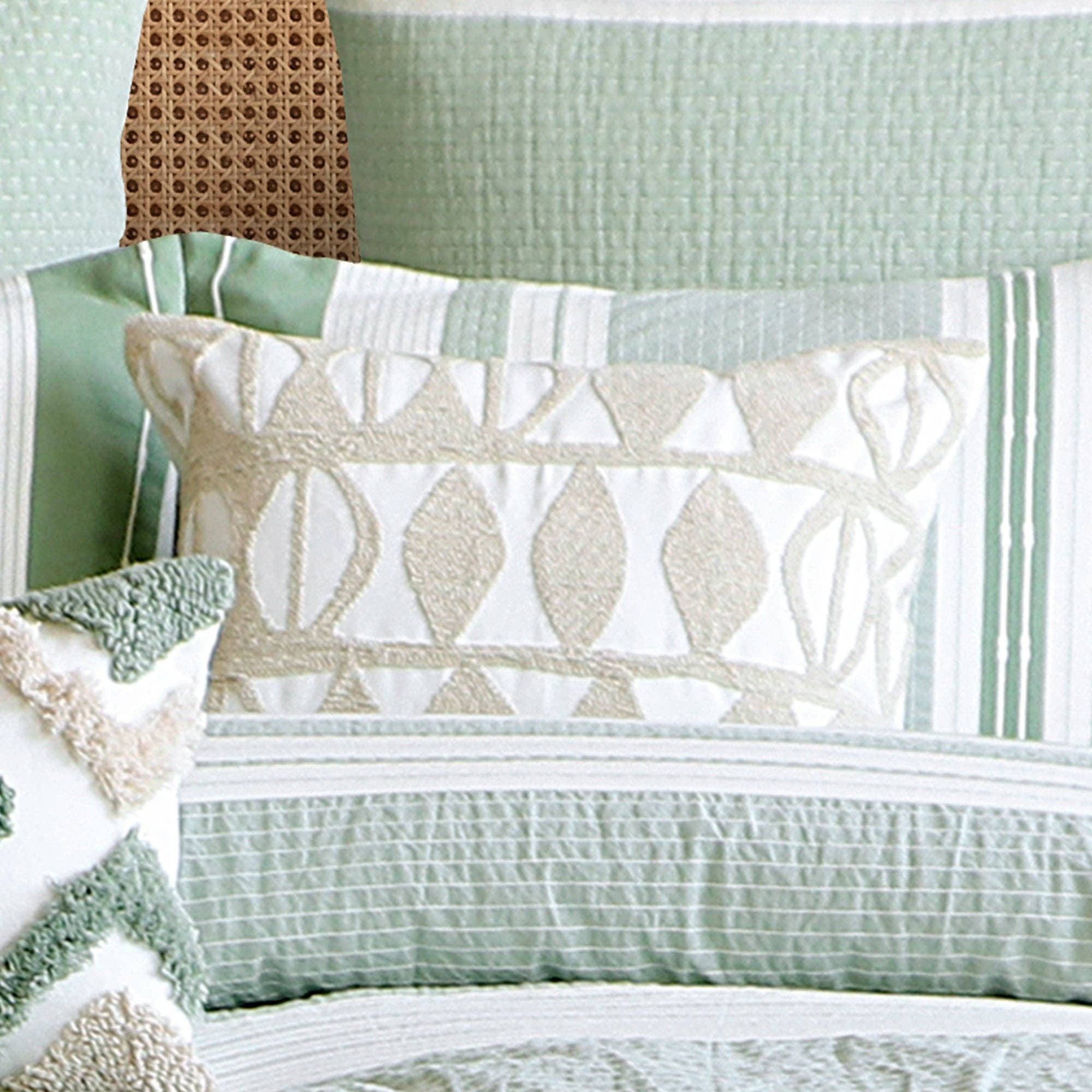 Levtex Home - Wholesale Throw/Decorative Pillow - Pickford Beige Natural Crewel Geo Pillow1