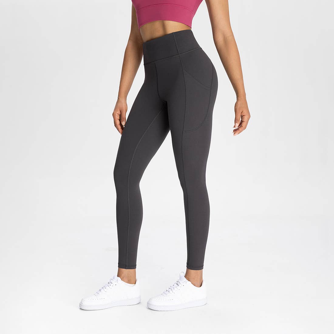 Sodalemon - Wholesale Athletic/Lounge Leggings - Women's - Women Pocket High-Waisted Naked Feel Quick-Dry Yoga Leggings9