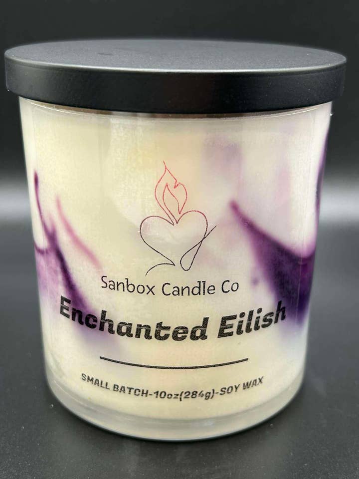 Enchanted Eilish 10 ounce Soy Candle for wholesale by Sanbox Candle Co