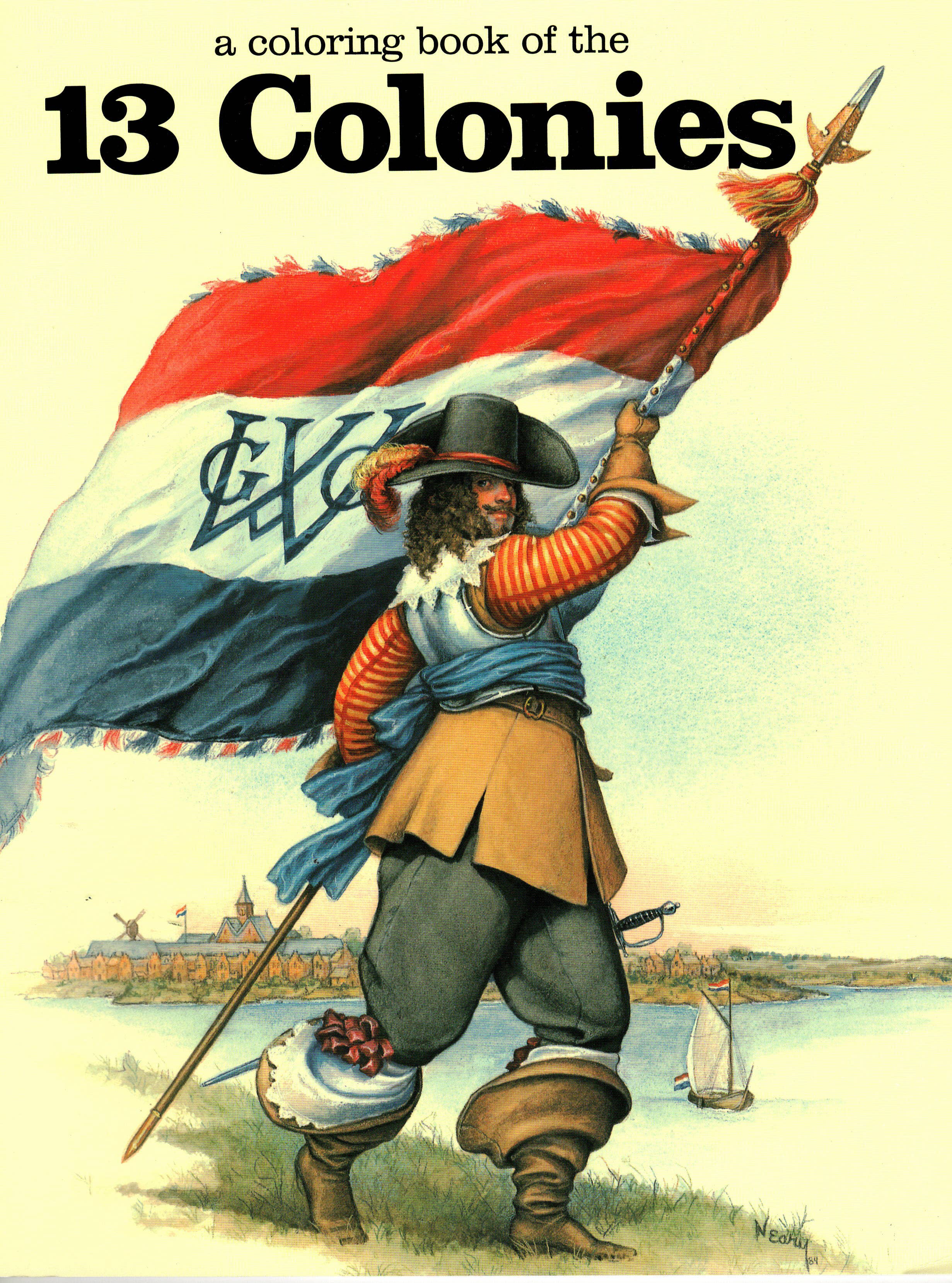 Bellerophon Books - Wholesale Coloring & Activity Book - Adult - A Coloring Book of the Thirteen Colonies0