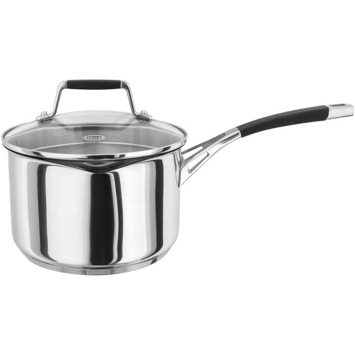 Stellar Flow, 18cm Draining Saucepan, 2.5L for wholesale by Stellar