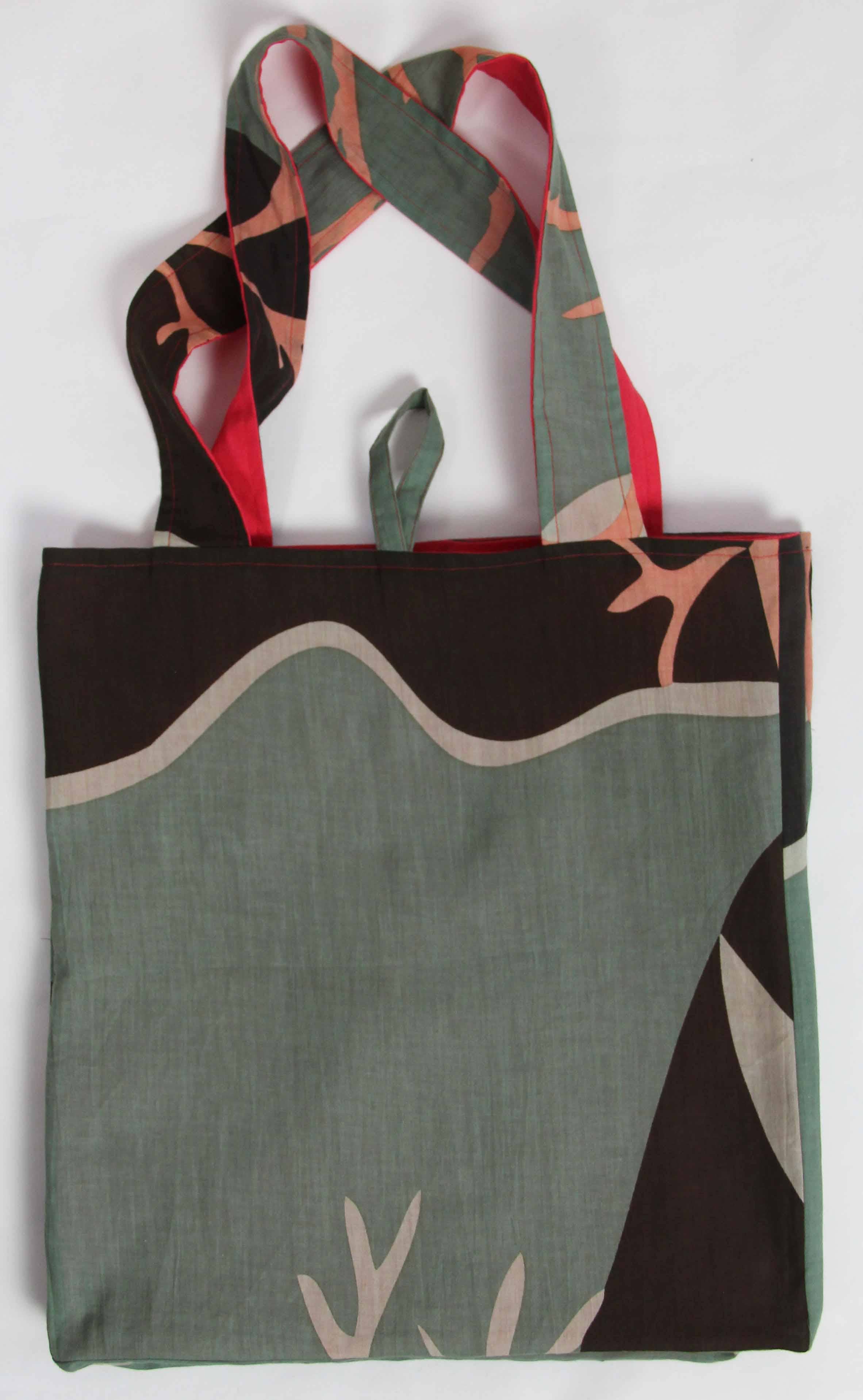 Les Belles Vagabondes - Wholesale Draagtas - Dames - Luna Terracota upcycling katoenen draagtas1