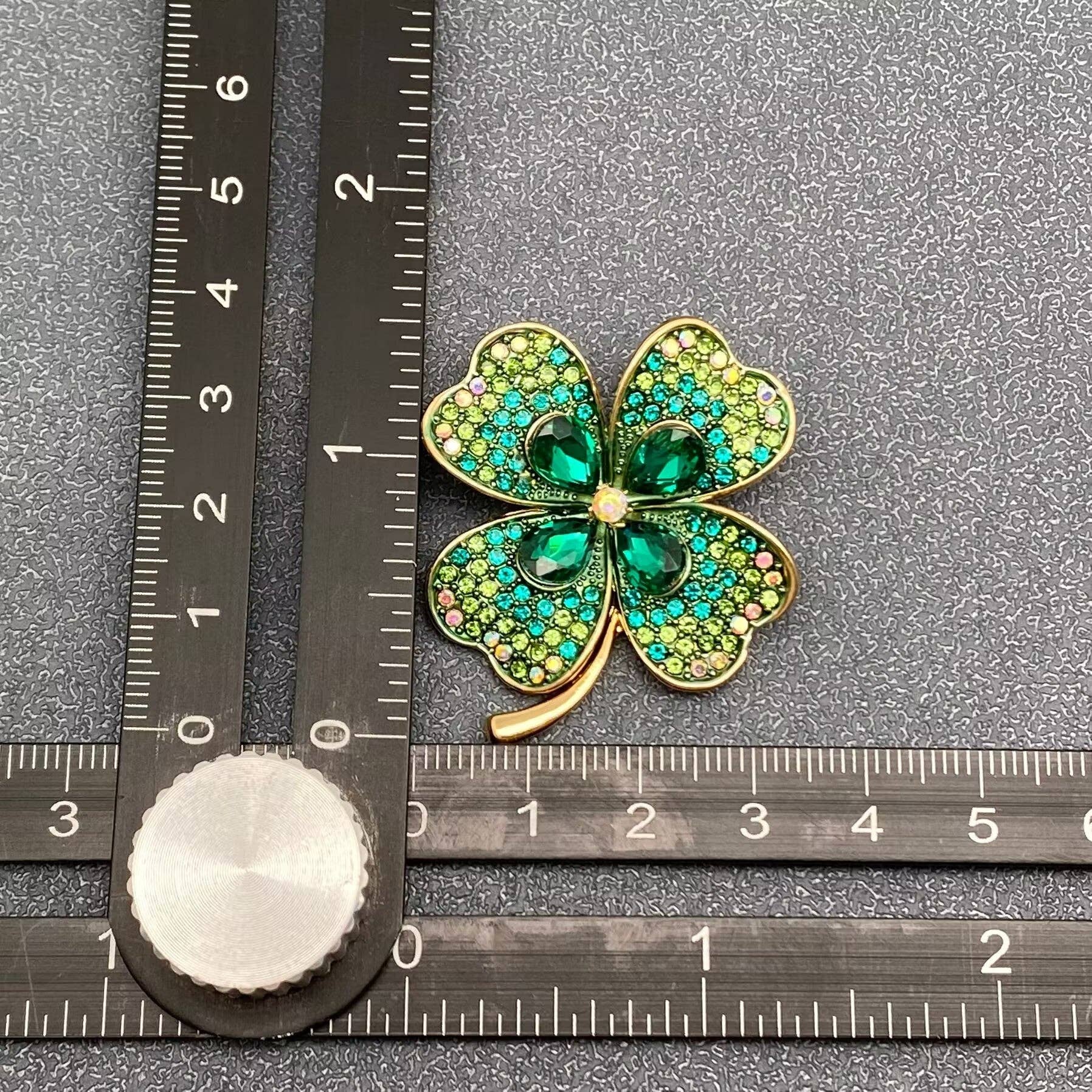 Mio Queena - Wholesale Brooch - Rhinestone Four-leaf Clover Brooch3