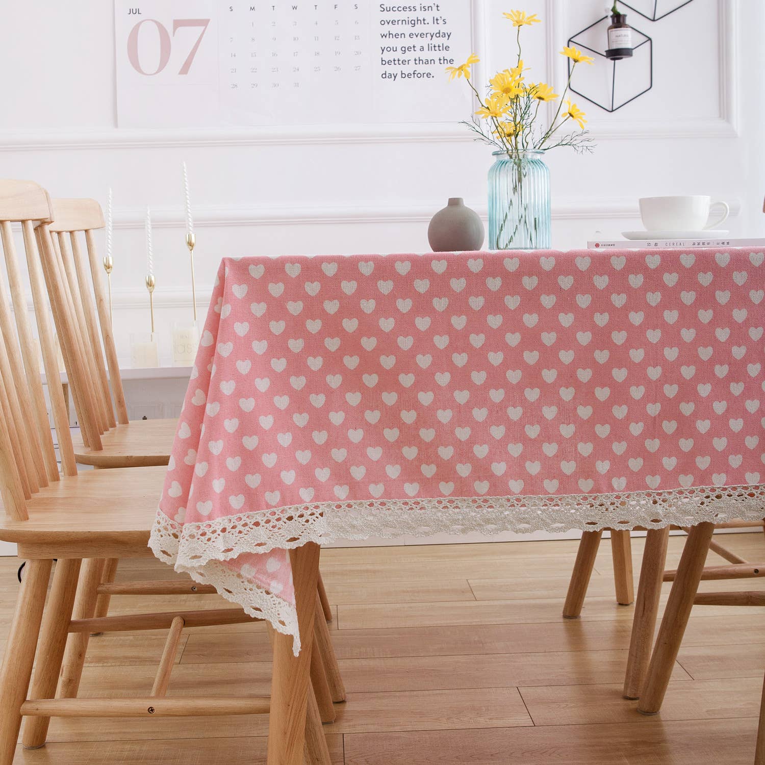 ACCITY - Wholesale Tablecloth - LACE DETAILED MULTI PATTERN TABLECLOTH_CWMM00174