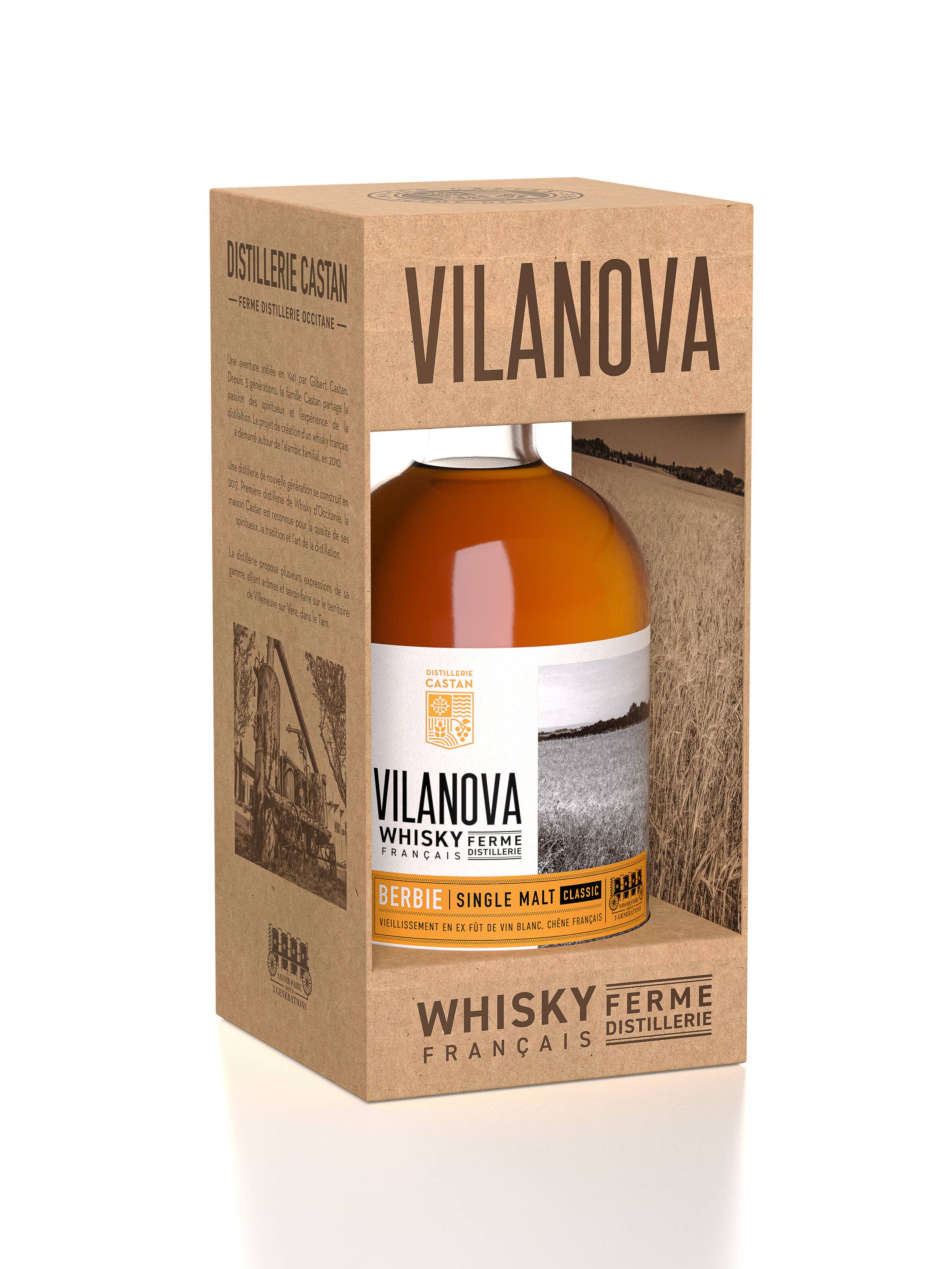 Distillerie Castan - Wholesale Whiskey - Vilanova Berbie whiskey - 700ml
