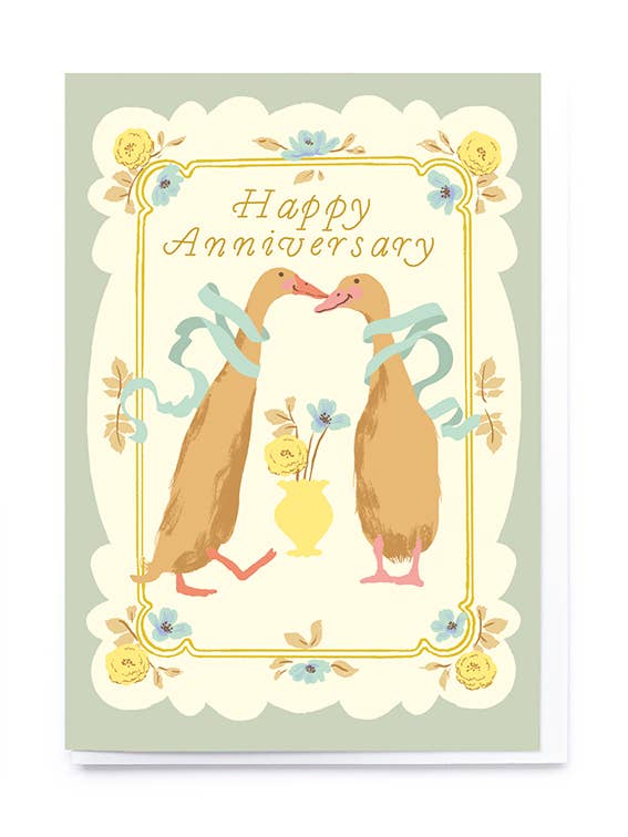 Loving ducks anniversay card for wholesale by Noi Publishing