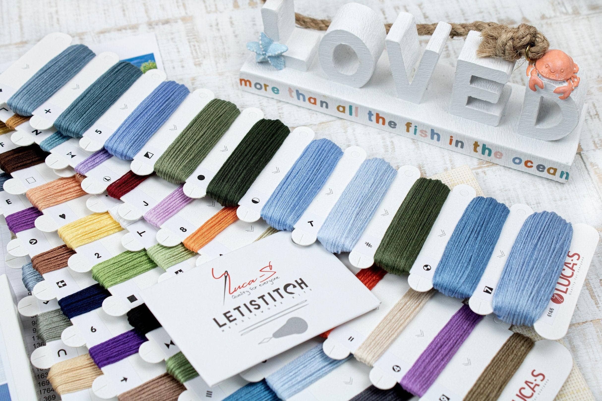 Luca-S – Großhandel Kreuzstich-/Stickzubehör – Kreuzstichset Luca-S Gold - Ballons über Sunset Cove, B6146