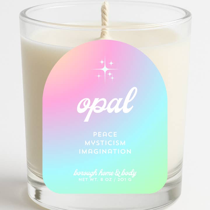 Borough Home - Wholesale Jar/filled candle - October Birthstone: Opal