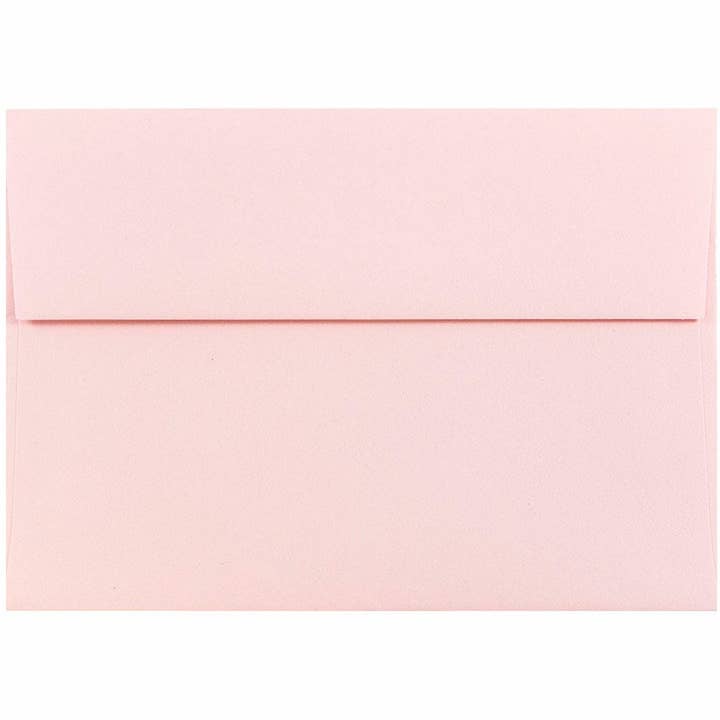A7 Invitation Envelopes, 5.25 x 7.25, Baby Pink, 500 for wholesale by JAM PAPER
