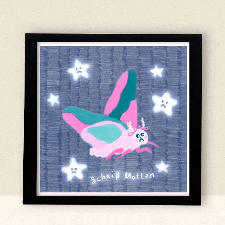 Risografía Cuadrada Malditas Polillas para venta al por mayor de Jenne Grassmann