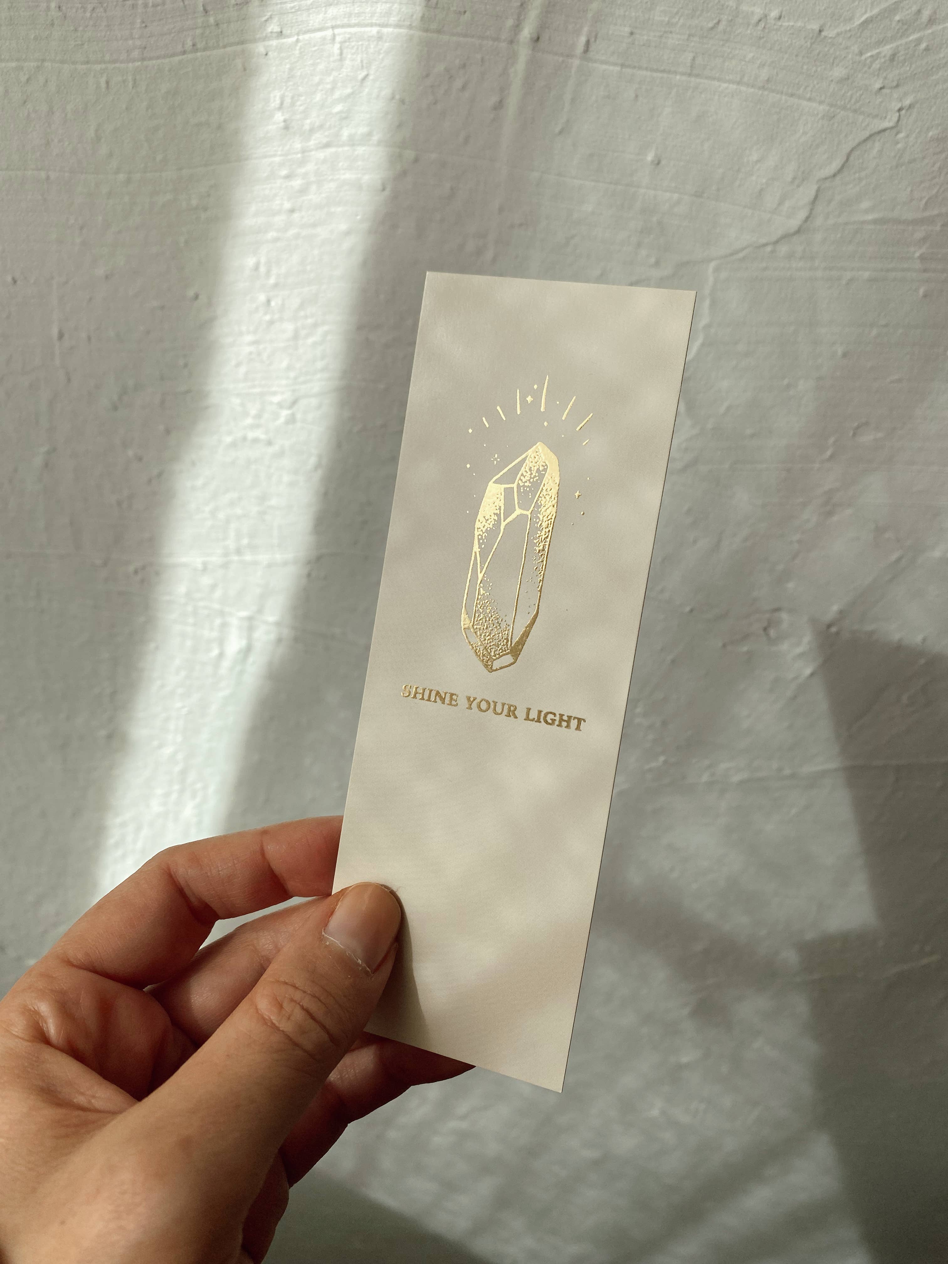 Anna Cosma - Wholesale Bookmark - SHINE YOUR LIGHT - BOOKMARK - GOLD - GIFT TAG2