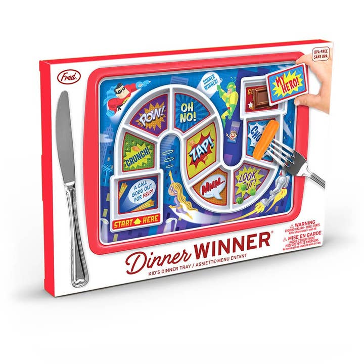 Dinner Winner - Superhero - Kids Tray / Plate for wholesale by Fred & Friends