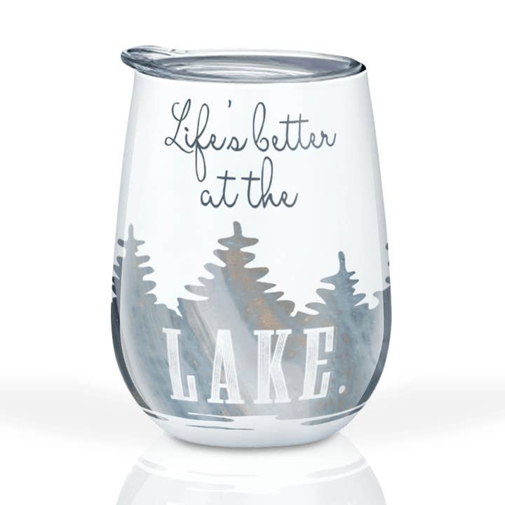 Copo de Vinho Sem Haste de 12 oz Fluidity Lake por atacado de Fluidity Drinkware