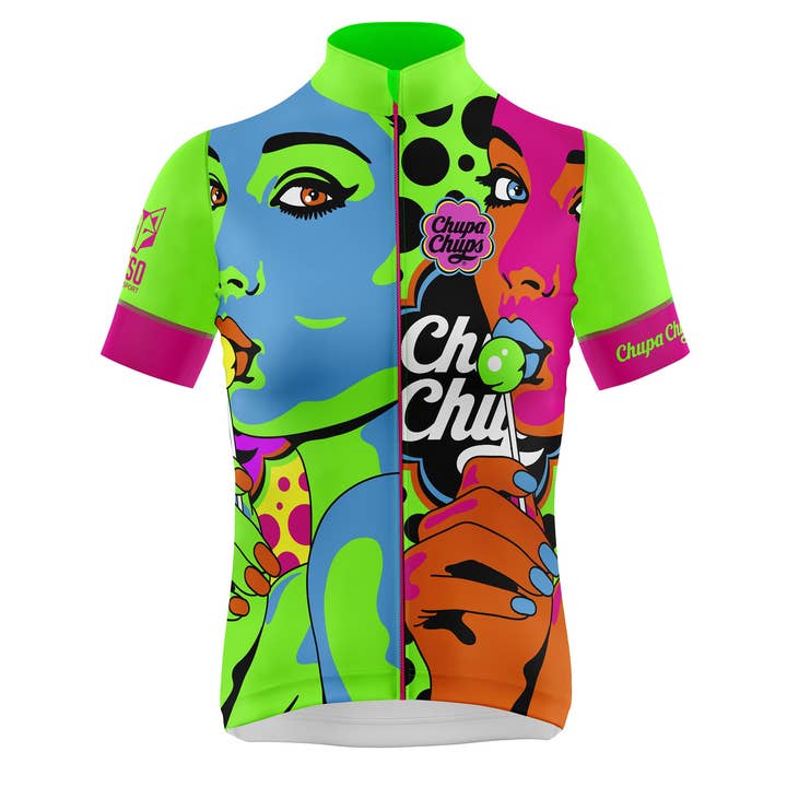 Maglia da ciclismo manica corta da donna Chupa Chups Warhool per la vendita all'ingrosso da parte di OTSO