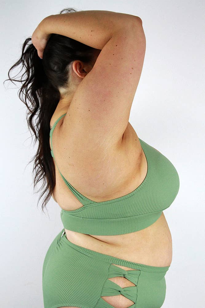 Sasha Sports Bra - Sage Green for wholesale on Faire7