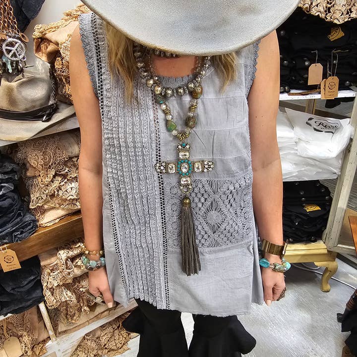 A Rare Bird Shop - Wholesale Camisole - Women's - Grey Lace Cami1