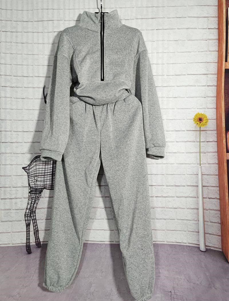 safistyle – Großhandel Loungewear-Set – Damen – Gekürztes Reißverschluss-Jackenset und Jogger3