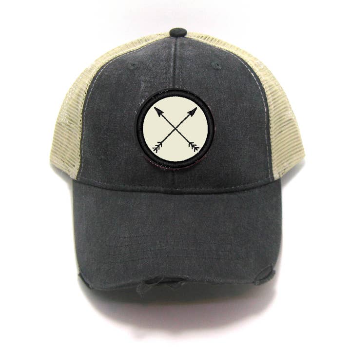 Gracie Designs - Wholesale Trucker Hat - Unisex - Utah Hat - Distressed Snapback hat - UT Arrows