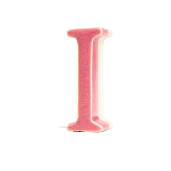 MudLOVE - Wholesale Decorative Tabletop Object - I - Handcrafted Ceramic Letter - Various Colors
