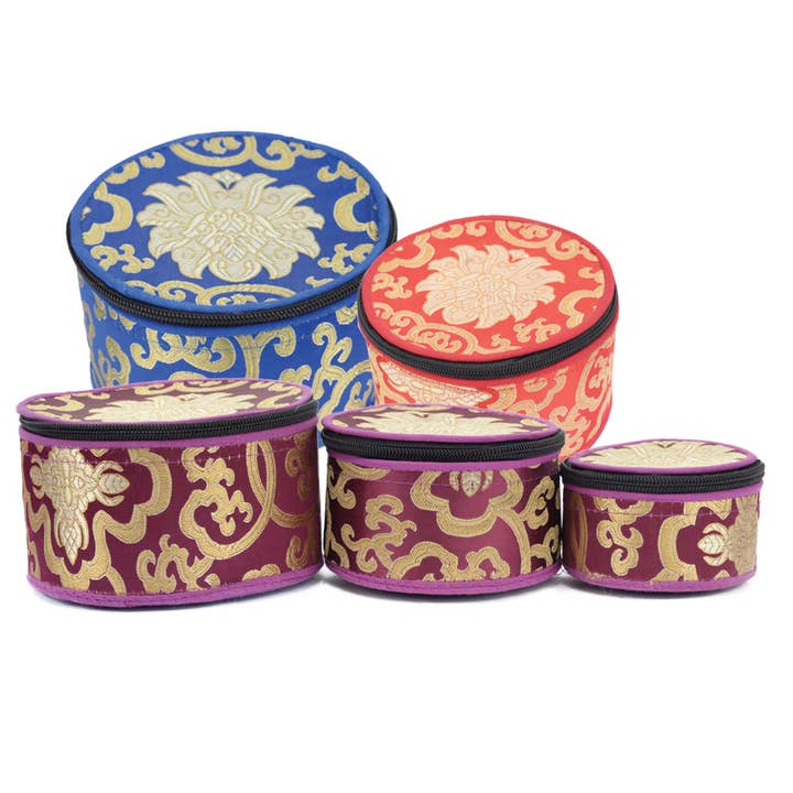 Brocade Singing Bowl Cases for wholesale by Benjamin International