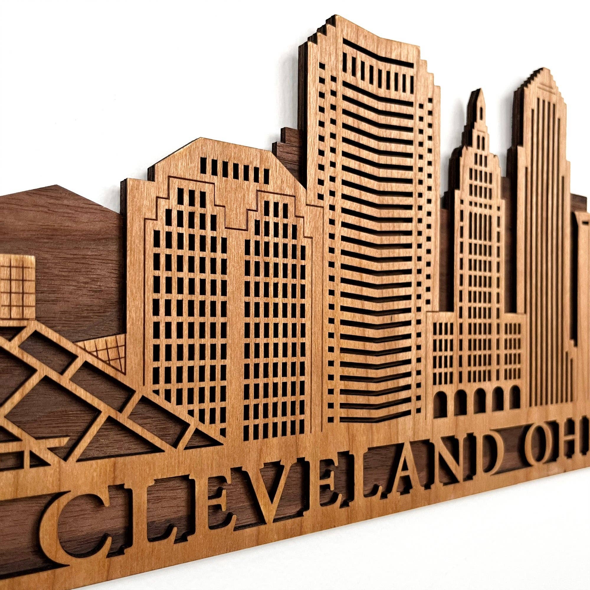 Inspired Indigo - Wholesale Wall Accent - Cleveland Skyline Wall Art3