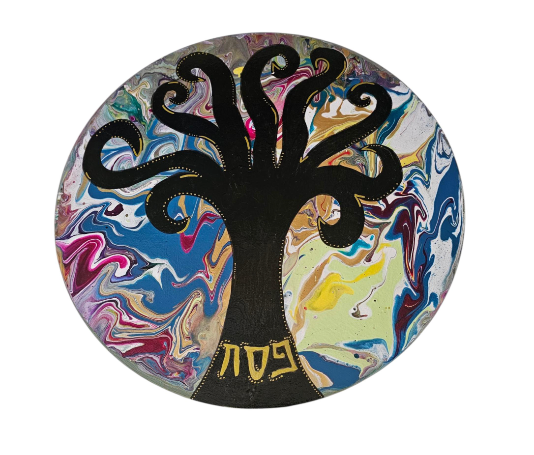 Eclectic Judaica - Wholesale Decorative Plate/Dish/Bowl - Tree of Life Hand Painted Passover Seder Plate0